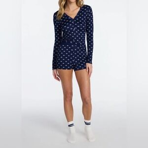 N/B Knit Relaxed Long Sleeve Henley Sleep Top & Shorts with Socks 3 Piece Set
